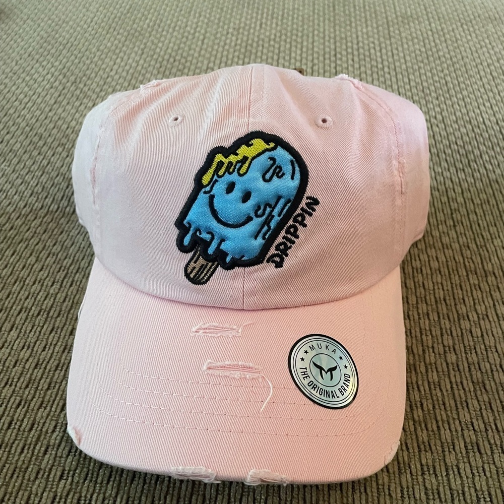 MUKA Pink Drippin Hat NWT